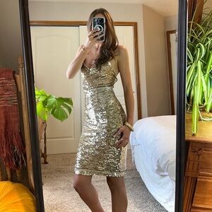 Astr gold sequined dress, size S